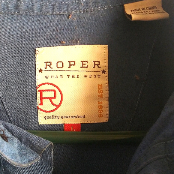 Roper Long Sleeve Button Snap - Picture 4 of 4